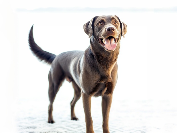 Happy stance of a dog