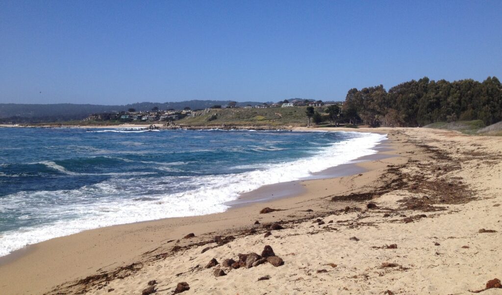 Aerial view of Carmel Beach.