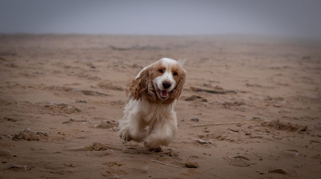 Cocker Spaniel on a sprint