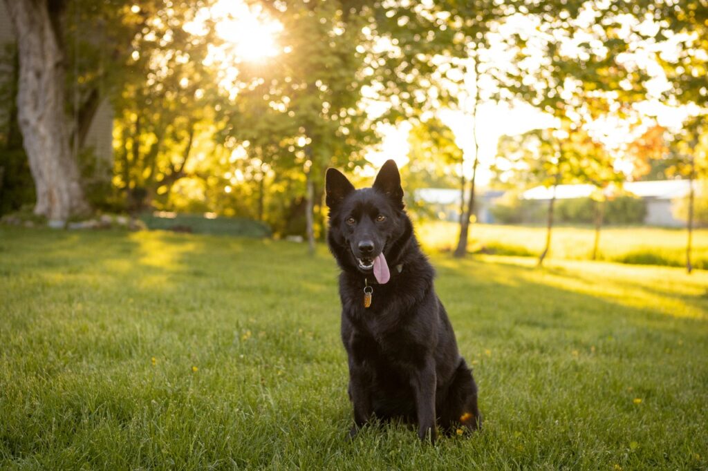 Schipperke in the evening