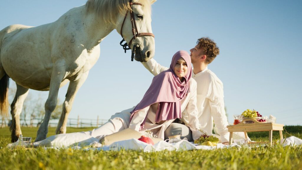 Horse Having a Picnic