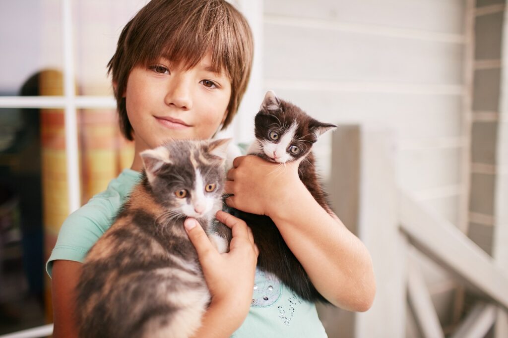 BOY WITH KITTEN