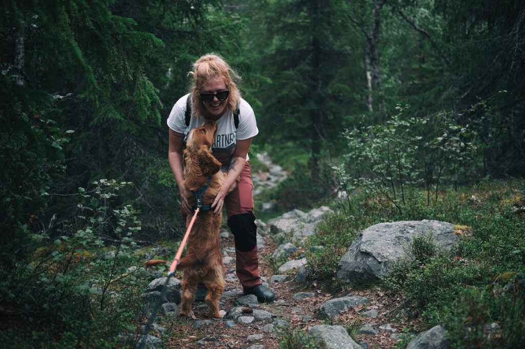 woman-and-dog-expressing-love-for-each-other