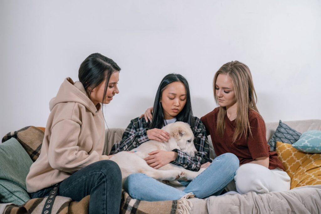 women with dog