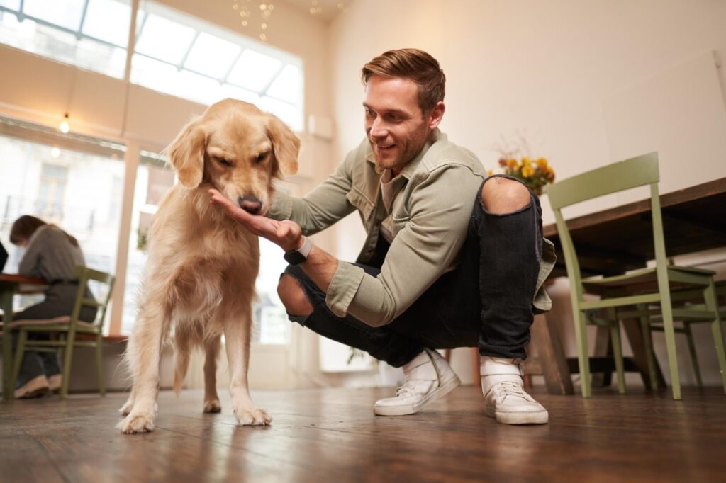 Dog receiving Treat