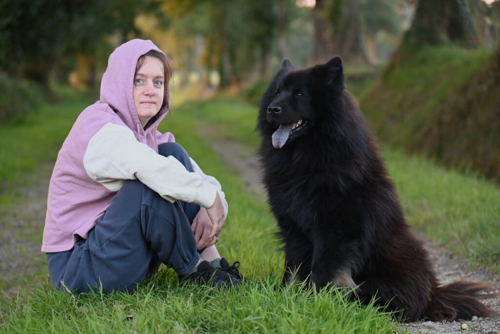 large black dog