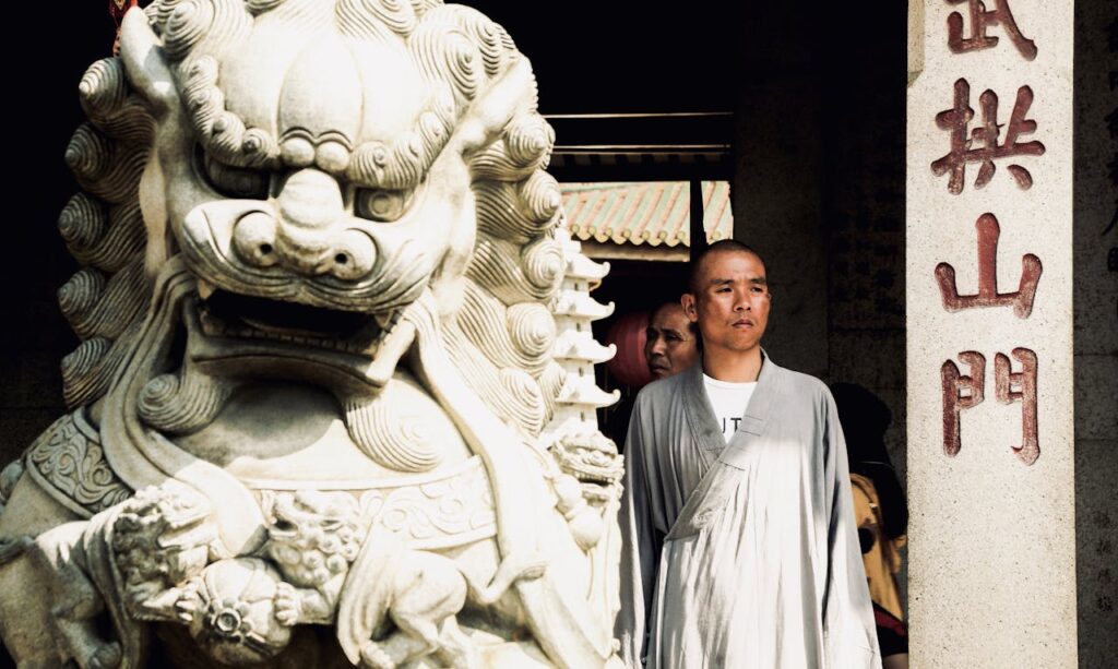 The Chinese Guardian - The Watchful Cat of Buddhist Temples