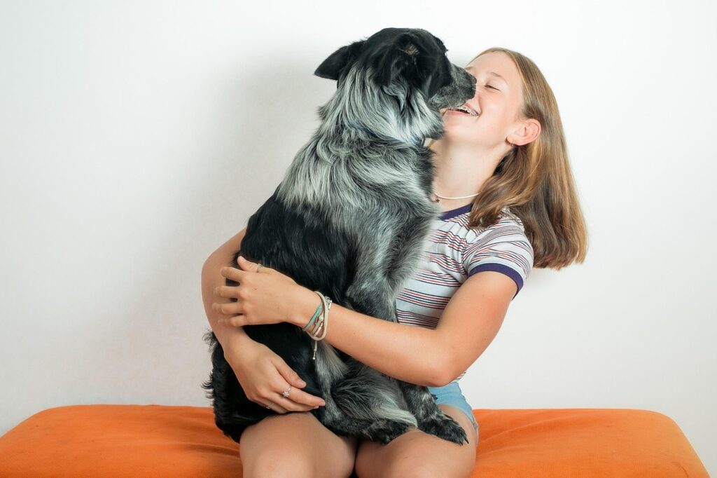 Dog with human
