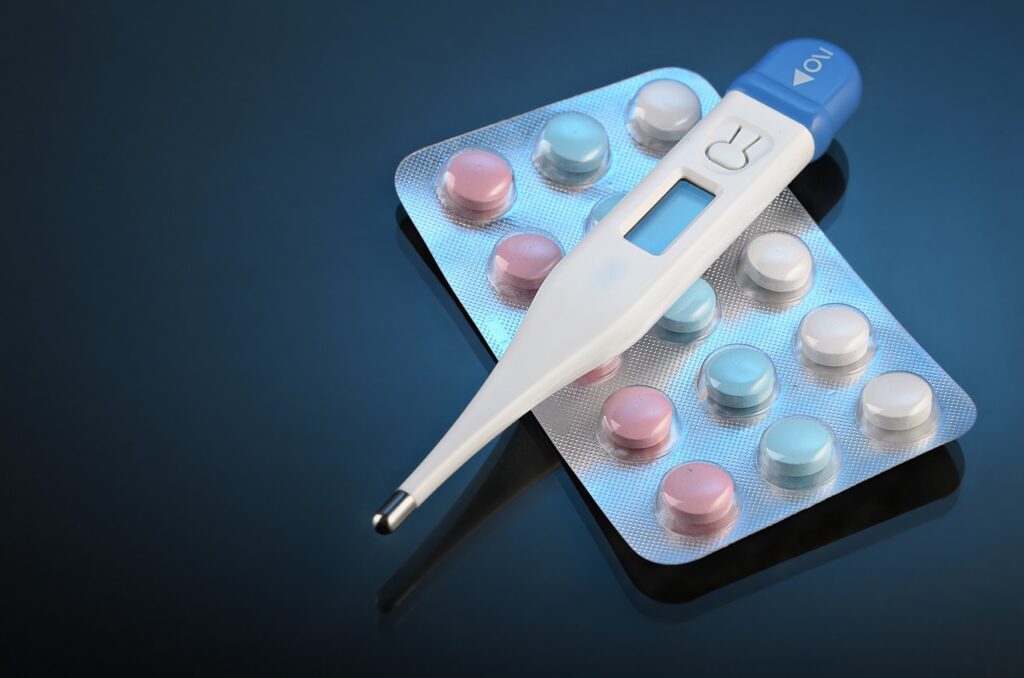 Tablet and Thermometer