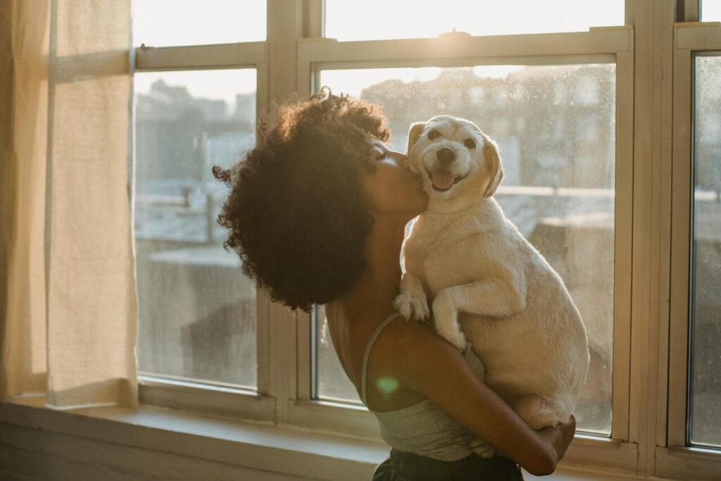 dog and owner