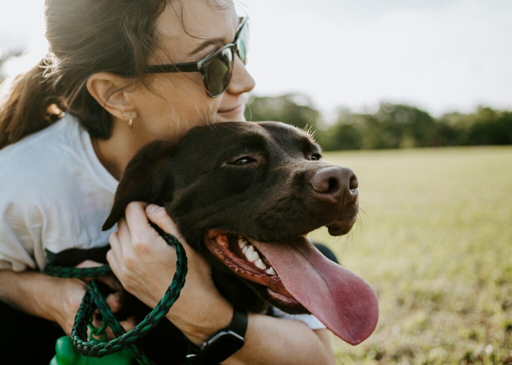 dog and owner