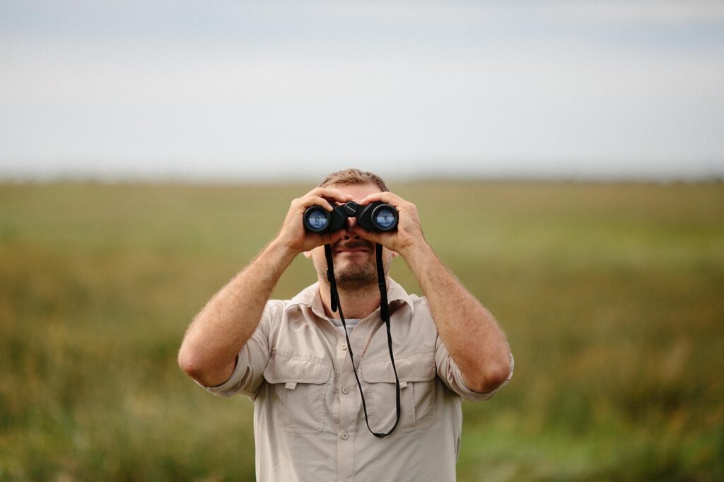 Man with Binoculars