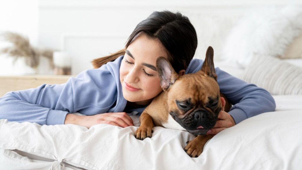 Owner Sleeping with dog