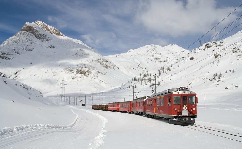 Train through Snow