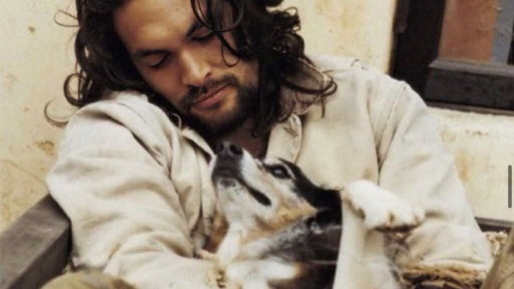 Jason Mamoa and his dog