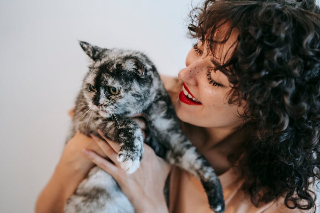 Cat with women