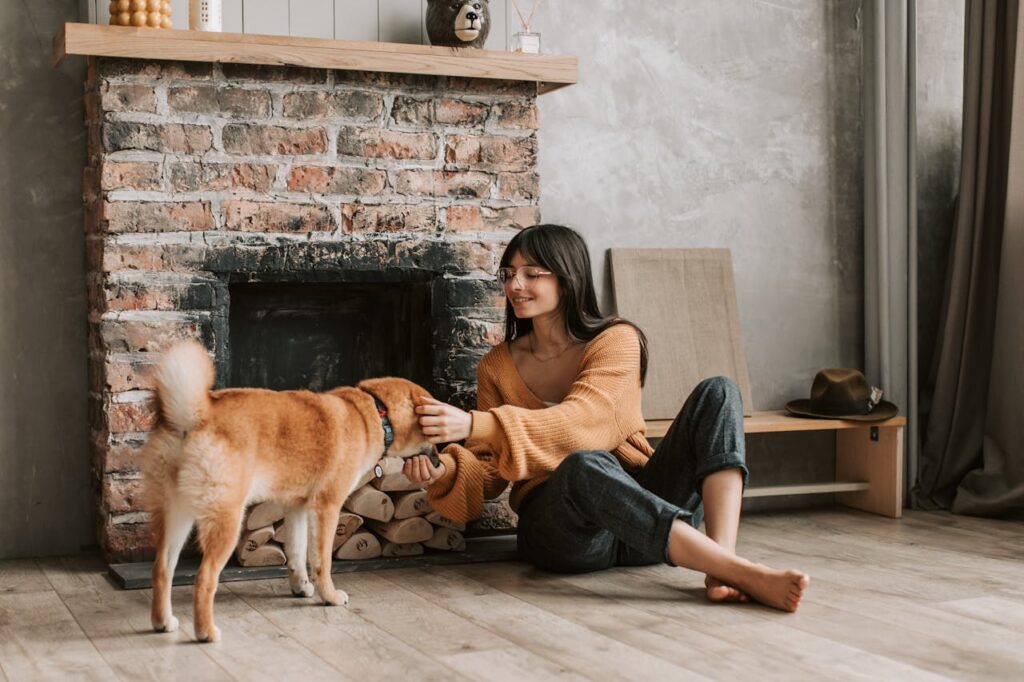 Shiba Inu with women